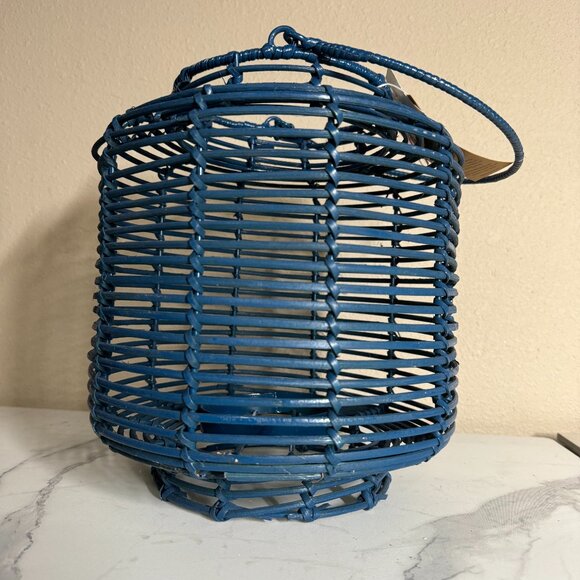 Vietnam Handmade Rattan Lantern Bamboo Candle Lamp Holder Home Decor NWT - Picture 1 of 5